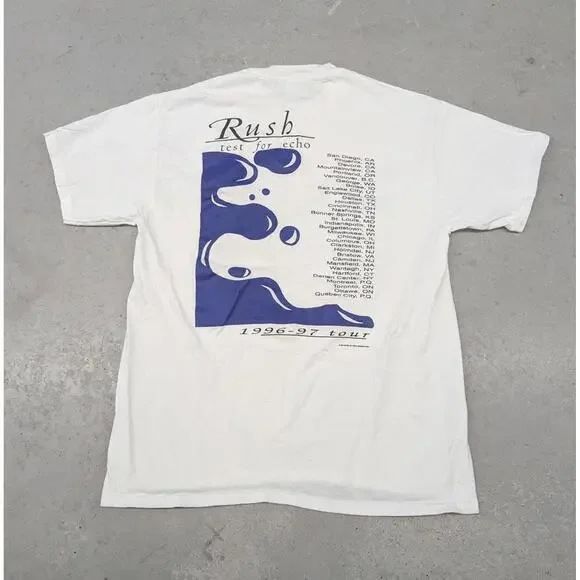 Vintage 90s Rush Test For Echo Album Tour Concert T-shirt - Picture 4 of 7